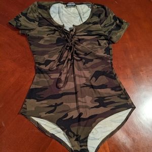 Women's Fashion Nova Camouflage Bodysuit